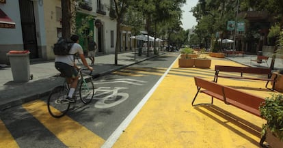 El corte en la calle de Galileo, en Madrid. 