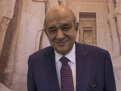 El ministro de Turismo de Egipto, Mohamed Yehia Rashed, en la Feria Internacional de Turismo (FITUR), este jueves en Madrid.