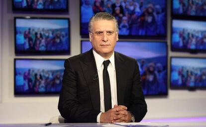 Nabil Karoui en una de sus apariciones televisivas.