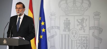 Rajoy comparece tras la jornada del 1 de octubre. 