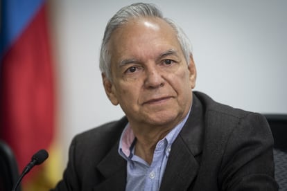 El ministro de Hacienda, Ricardo Bonilla, durante una conferencia de prensa, el pasado 5 de mayo, en Bogotá (Colombia).