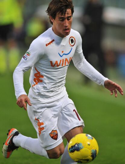 Bojan, durante el partido contra el Fiorentina.