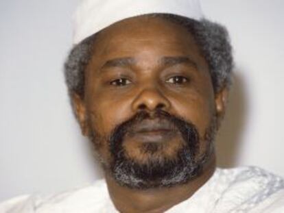 El antiguo dictador chadiano Hissène Habré, en 1987 en Yamena.