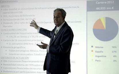 El presidente del Grupo OHL, Juan Miguel Villar Mir.