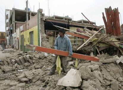 La ciudad de Pisco, devastada a consecuencia del terremoto.