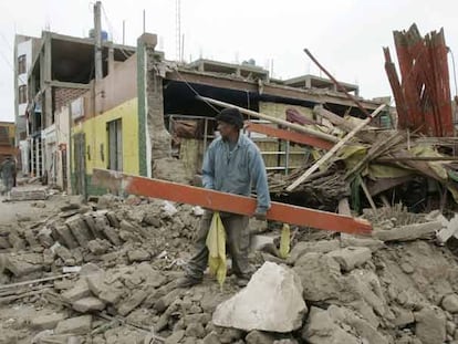 La ciudad de Pisco, devastada a consecuencia del terremoto.
