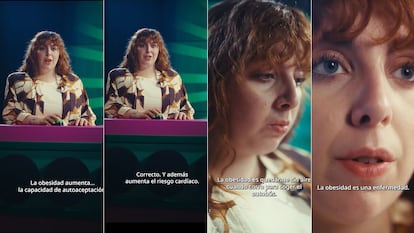 Capturas de la campaña de obesidad de Novo Nordisk en redes.