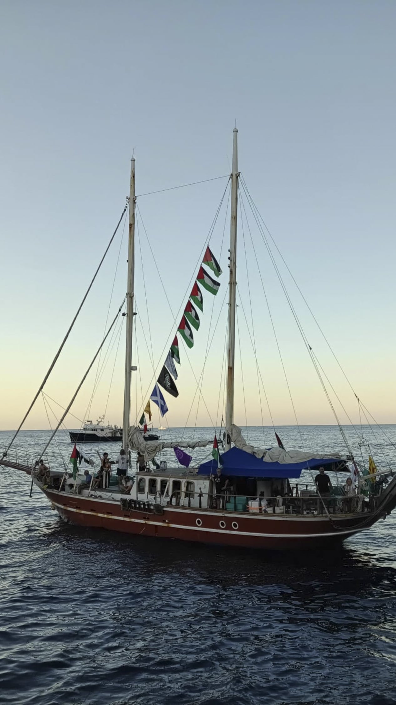La flotilla con ayuda para Gaza se prepara para una posible intervención del ejército de Israel en aguas internacionales