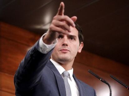 Albert Rivera, tras su reunión con Rajoy.