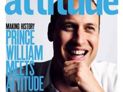 O príncipe William, na capa da revista ‘Attitude’.