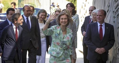 La reina Sofía llega al XVIII Congreso Internacional de Arqueología Clásica.