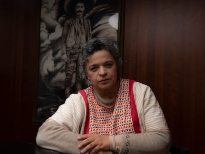 Beatriz Paredes Rangel, senadora y ex dirigente del Partido Revolucionario Institucional (PRI), en la Cámara de Senadores en Ciudad de México, el 23 de agosto de 2022.