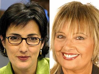 Montserrat Domínguez (izquierda) y María Teresa Campos