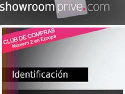 Página web de Showroomprive