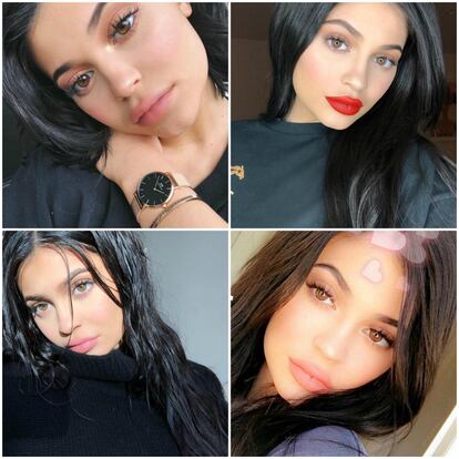 Al igual que su hermana, Kylie Jenner, de 20 años, publica menos fotografías en sus redes sociales. Y ella aún se hacerca mucho más el plano de la imagen en sus 'selfies'.