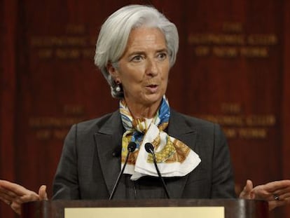 La directora del FMI, Christine Lagarde en Nueva York (EE UU)