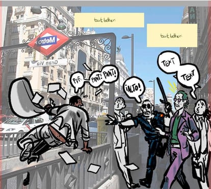 Un ejemplo del trabajo previo de David Rubín para 'Spring Break', dentro de la antología 'Joker: el mundo', de DC Comics, editada en castellano por ECC.