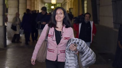 La juez María Núñez, en los juzgados sevillanos.