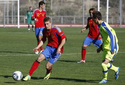 Deulofeu, en un partido amistoso del año pasado ante el Getafe B.