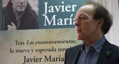 Javier Marías en la presentación de su novela 'Asi empieza lo malo'.