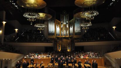 Un momento del concierto en Madrid. 