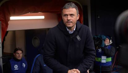 Luis Enrique, en El Sadar.