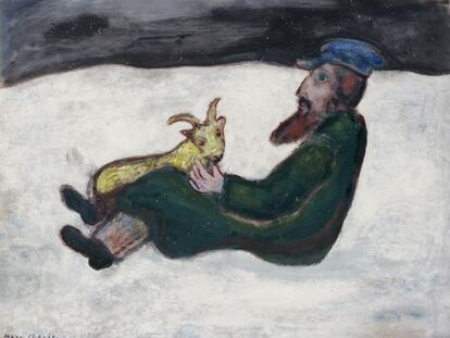 &#039;El viejo y el cabrito&#039; (1930), de Marc Chagall, una de las bellas obras sobre el horizonte que expondr&aacute; la Mir&oacute;.