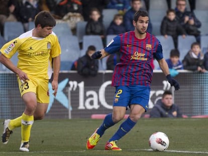 Montoya, en un partido con el Barça B