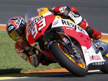 Márquez, en el circuito de Cheste, última prueba del Mundial.