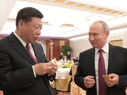 Xi Jinping e Putin, nesta sexta-feira na China