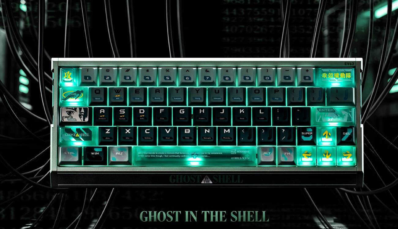 Este teclado inspirado en Ghost in the Shell hará las delicias de los amantes del anime