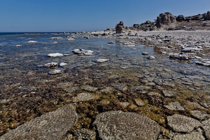 Una de la playas de la isla de Fårö, al noroeste de Gotland, en Suecia.