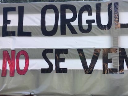 Una de las pancartas del Orgullo Crítico de Madrid. 