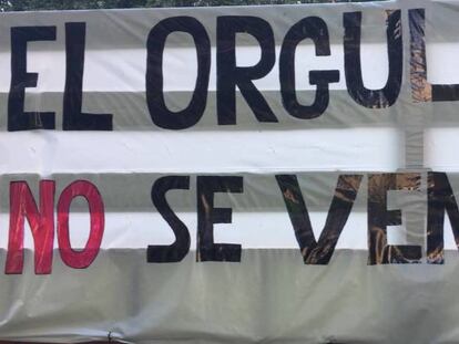 Una de las pancartas del Orgullo Crítico de Madrid.