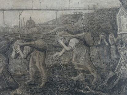 &#039;Los porteadores de la carga&#039; (1881), de Vincent van Gogh.