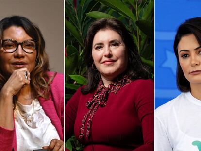 Rosangela da Silva, Simone Tebet y Michelle Bolsonaro.