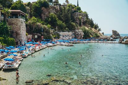 La playa de Mermerli, en la ciudad turca de Antalya.