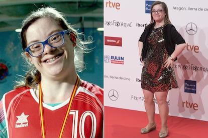 En ‘Campeones’, Gloria Ramos interpreta a Collantes. A la dcha., la actriz en la alfombra roja de los Premios Forqué.