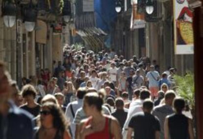 Imagen de Las Ramblas en Barcelona (Cataluña).