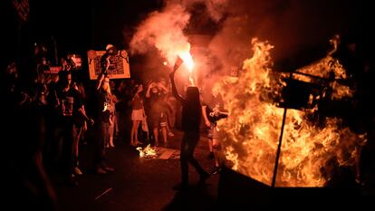 Manifestación contra Netanyahu, en Tel Aviv.