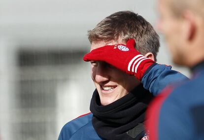 Bastian Schweinsteiger durante el entrenamiento.