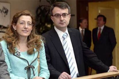 La fiscal Olga Sánchez y el juez Juan del Olmo, durante un seminario celebrado en Mallorca.
