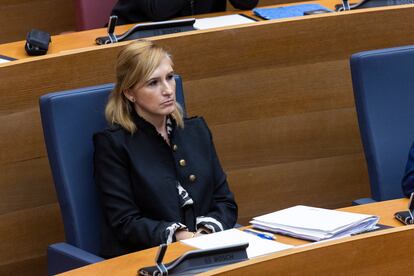 Salomé Pradas, durante el pleno del pasado viernes.