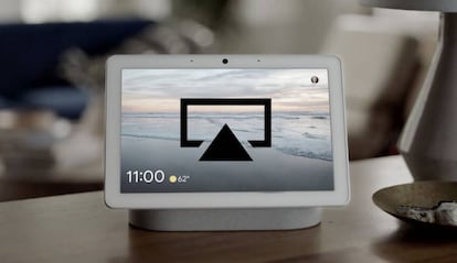 AirPlay a través de un Google Nest Hub.