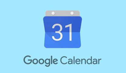 Logo Google calendar con fondo azul