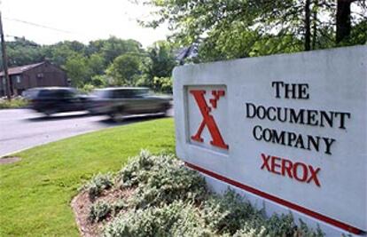Imagen de la entrada al cuartel general de Xerox en Stamford, Connecticut.