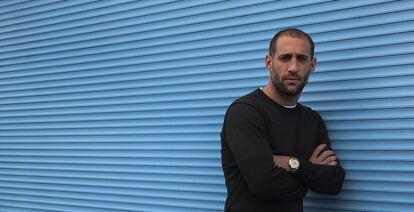 Zabaleta en la ciudad deportiva del Manchester City