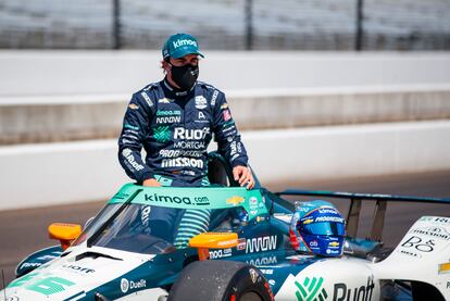 Fernando Alonso, en el circuito de Indianápolis.