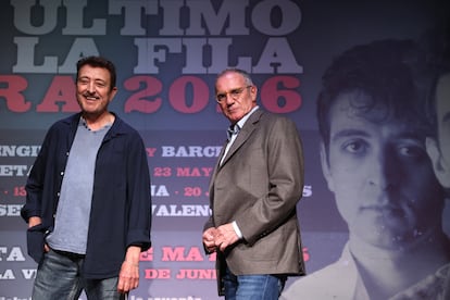 Manolo García y Quimi Portet, este martes en la presentación de la nueva gira de El Último de la Fila. 