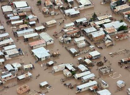 La ciudad de Gonaives, en el norte de Haití, inundada tras el paso del huracán Hanna.